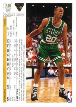 1991-92 Upper Deck Brian Shaw #346 card back image