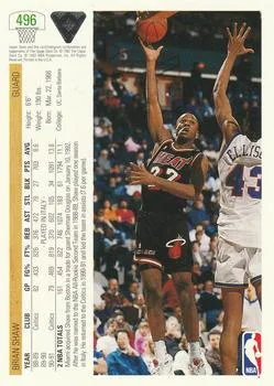 1991-92 Upper Deck Brian Shaw #496 card back image