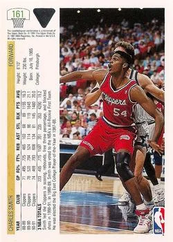1991-92 Upper Deck Charles Smith #161 card back image