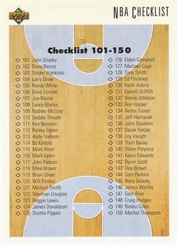 1991-92 Upper Deck Checklist: 101-200 #200 card image