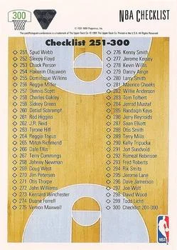 1991-92 Upper Deck Checklist: 201-300 #300 card back image