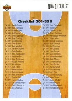 1991-92 Upper Deck Checklist: 301-400 #400 card image