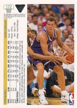 1991-92 Upper Deck Dan Majerle #172 card back image