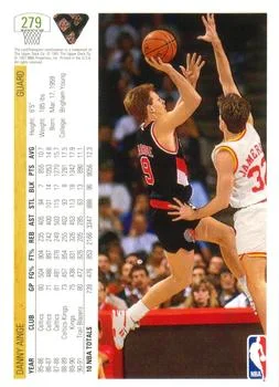 1991-92 Upper Deck Danny Ainge #279 card back image