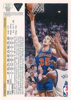 1991-92 Upper Deck Danny Ferry #237 card back image