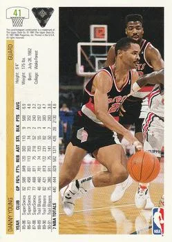 1991-92 Upper Deck Danny Young #41 card back image