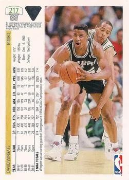 1991-92 Upper Deck David Wingate #217 card back image
