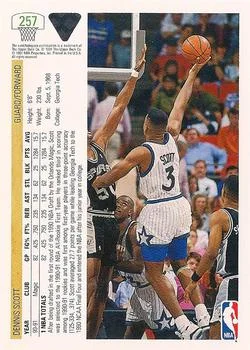 1991-92 Upper Deck Dennis Scott #257 card back image