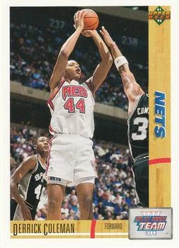 1991-92 Upper Deck Derrick Coleman ART #35 card image