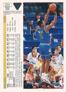 1991-92 Upper Deck Doug West #269 card back image