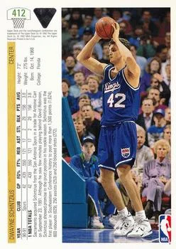 1991-92 Upper Deck Dwayne Schintzius #412 card back image