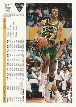 1991-92 Upper Deck Eddie Johnson #371 card back image