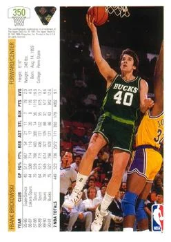 1991-92 Upper Deck Frank Brickowski #350 card back image