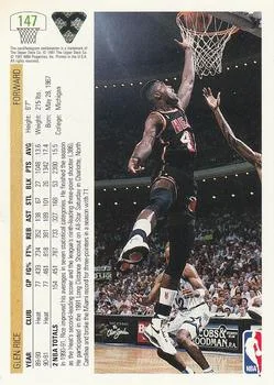 1991-92 Upper Deck Glen Rice #147 card back image