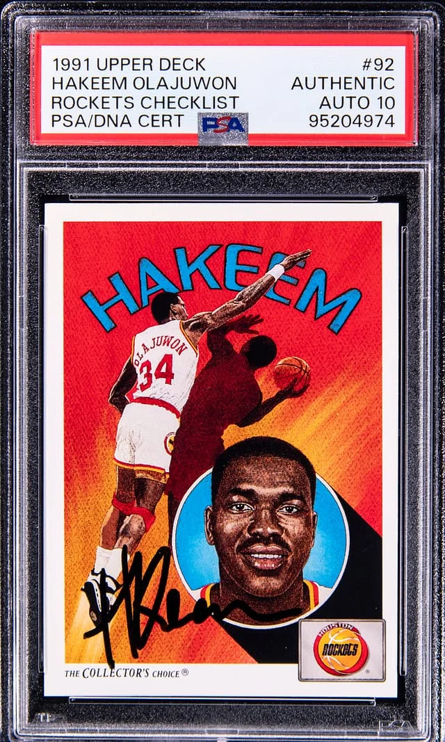 1991-92 Upper Deck Hakeem Olajuwon Rockets Checklist #92 card image