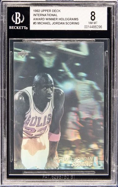 1991-92 Upper Deck International Award Winner Hologram Scoring Michael Jordan #no-number card image