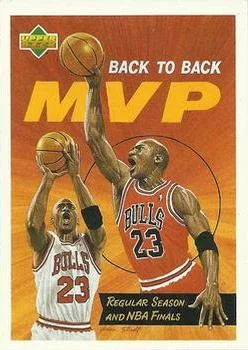 1991-92 Upper Deck Italian Back-to-Back NBA MVP (Michael Jordan) SPCL #107 card image