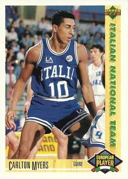 1991-92 Upper Deck Italian Carlton Myers ITA #112 card image
