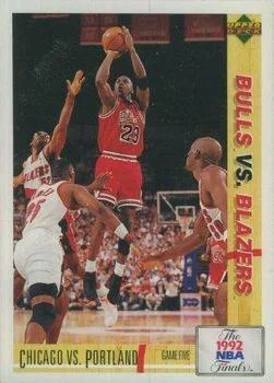 1991-92 Upper Deck Italian Chicago vs. Portland FIN #176 card image