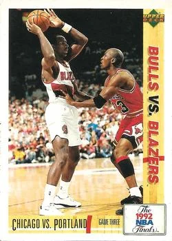 1991-92 Upper Deck Italian Clyde Drexler / Michael Jordan #FIN , VAR card image