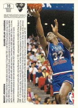1991-92 Upper Deck Italian Magic Johnson #16 card back image