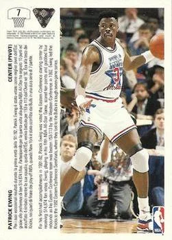 1991-92 Upper Deck Italian Patrick Ewing #7 card back image