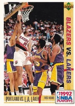 1991-92 Upper Deck Italian Portland vs. Los Angeles PO #162 card image
