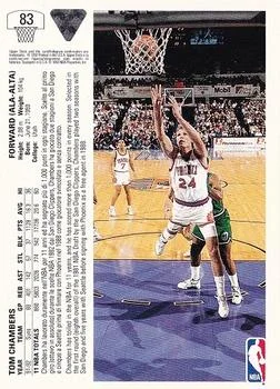 1991-92 Upper Deck Italian Tom Chambers #83 card back image