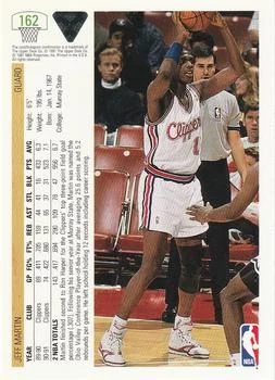 1991-92 Upper Deck Jeff Martin #162 card back image