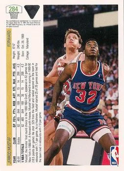 1991-92 Upper Deck Jerrod Mustaf #284 card back image