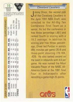 1991-92 Upper Deck Jimmy Oliver Draft Picks #19 card back image