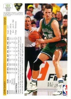 1991-92 Upper Deck John Shasky #101 card back image