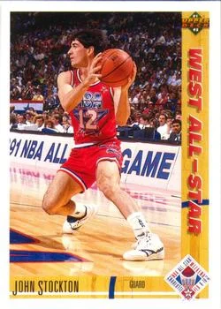 1991-92 Upper Deck John Stockton #52 card image