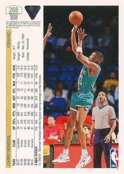1991-92 Upper Deck Johnny Newman #268 card back image