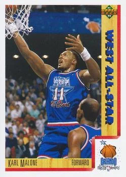 1991-92 Upper Deck Karl Malone ASListed #466 card image
