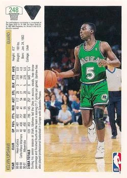 1991-92 Upper Deck Kelvin Upshaw #248 card back image