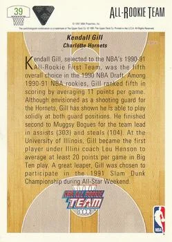 1991-92 Upper Deck Kendall Gill ART #39 card back image