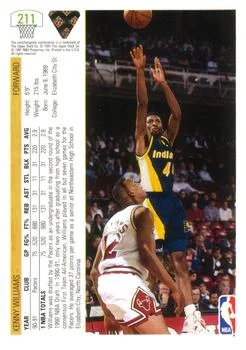 1991-92 Upper Deck Kenny Williams #211 card back image