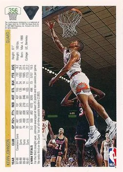 1991-92 Upper Deck Kevin Johnson #356 card back image
