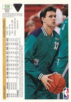 1991-92 Upper Deck Kevin Lynch #436 card back image