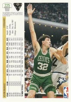 1991-92 Upper Deck Kevin McHale #225 card back image