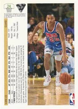 1991-92 Upper Deck Kurk Lee #24 card back image