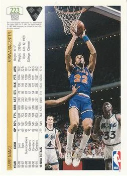 1991-92 Upper Deck Larry Nance #223 card back image