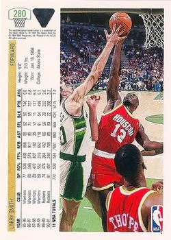 1991-92 Upper Deck Larry Smith #280 card back image