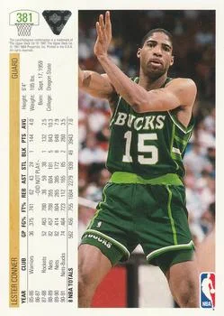 1991-92 Upper Deck Lester Conner #381 card back image