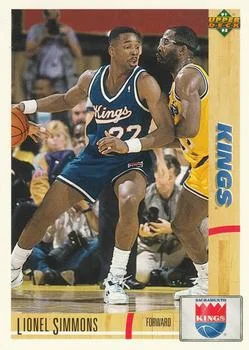 1991-92 Upper Deck Lionel Simmons #375 card image
