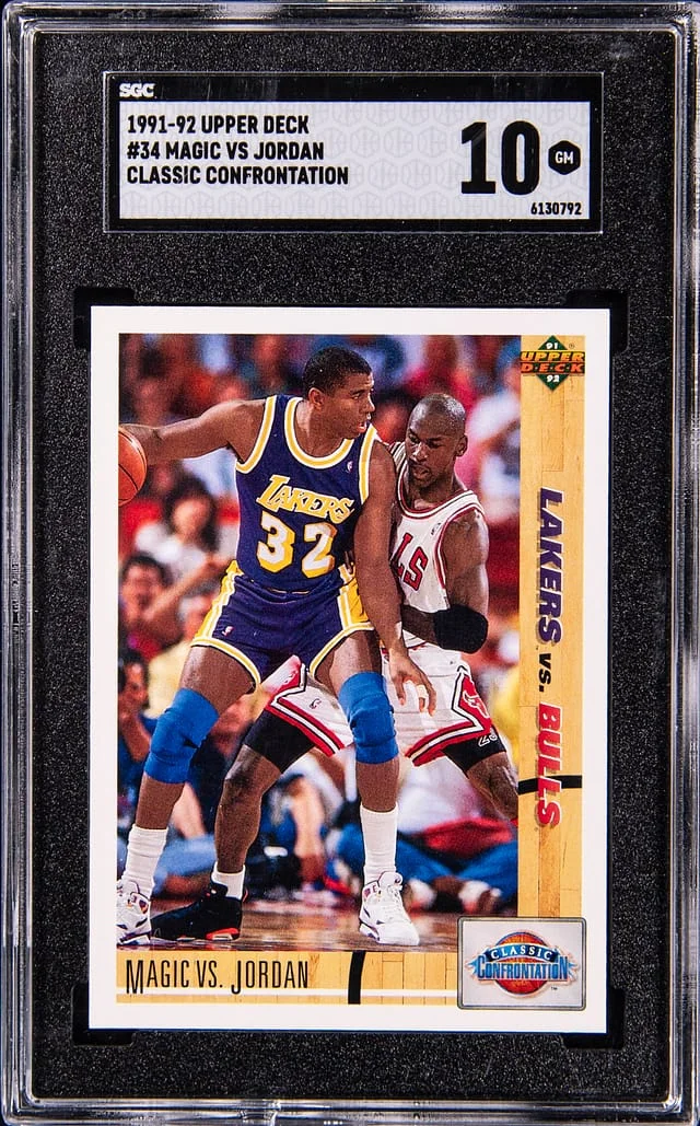 1991-92 Upper Deck Magic Johnson vs. Michael Jordan Classic Confrontation #34 card image