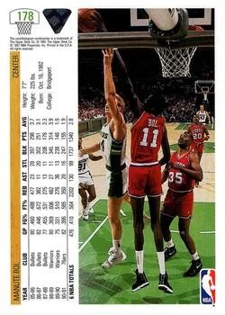 1991-92 Upper Deck Manute Bol #178 card back image