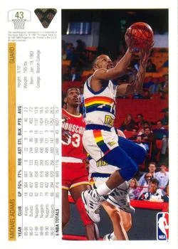 1991-92 Upper Deck Michael Adams #43 card back image