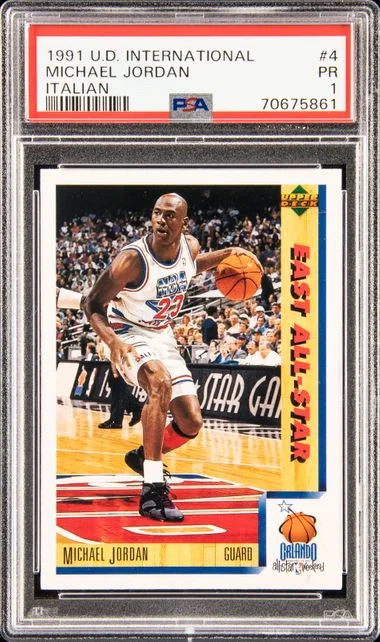 1991-92 Upper Deck Michael Jordan International Italian #4 card image